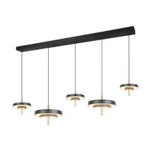 Trio KEATON függeszték fém, akril, fekete, arany, fehér, LED, 50W, 2300-3000-4000K, 5900Lm - 340210580