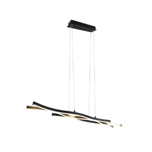 Trio BLAZE függeszték fém, fekete, sárgaréz, LED, 2300K-3000K-4000K, 35W, 4300lm - 341210308