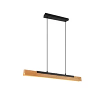Trio KERALA függeszték fém, fa, fekete, barna, LED, 3000K, 25W, 3000lm - 341610132