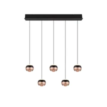 Trio ORBIT függeszték fém, fekete, kávészín, LED, 2300K - 3000K - 4000K, 40W, 4800lm - 344410532