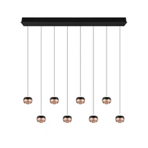 Trio ORBIT függeszték fém, fekete, kávészín, LED, 2300K - 3000K - 4000K, 64W, 7680lm - 344410832