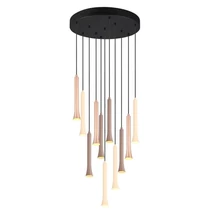 Trio FIATO függeszték, fém, fekete, barna, LED, 33W, 4400lm, 2300K+3000K+4000K - Trio-352091117
