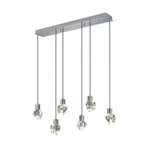 Trio VERANO függeszték fém, kristály, króm, áttetsző, LED, 39W, 3960lm, 2300K-3000K-4000K - 354510606