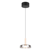 Trio CELESTE függeszték, fém, üveg, fekete, króm, LED, 10W, 1100lm, 3000K - Trio-354910132