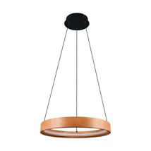 Trio LYNWOOD függeszték fém, fa, akril, fekete, barna, fehér, LED, 28W, 3000K, 3300Lm - 355030130