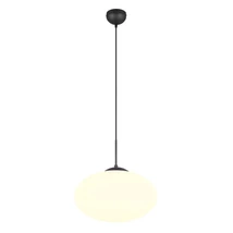 Trio FOMENTO függeszték, fém, üveg, fekete, fehér, E27 - Trio-363190132