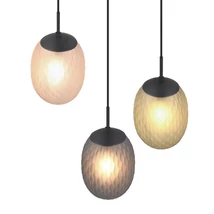 Trio FACETTE függeszték, fém, üveg, fekete, sokszínű, E27 - Trio-364230317