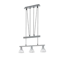 Trio LEVISTO függeszték fém, üveg, nikkel, fehér, E14 - 371010307