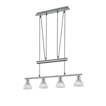 Trio LEVISTO függeszték fém, üveg, nikkel, fehér, E14 - 371010407