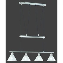 Trio STAMINA függeszték fém, üveg, nikkel, fehér, E14 - 3751041-07