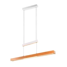 Trio TRAJAN függeszték, fém, fa, fehér, barna, LED, 46W, 5300lm, 2700K-5000K - Trio-375390531