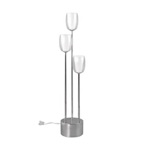 Trio BARRET állólámpa fém, üveg, króm, áttetsző, fehér, E14 - 417500306