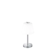 Trio EMERALD asztali lámpa fém, üveg, króm, fehér, LED, 3000K, 4.5W, 450lm - 525490106