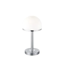 Trio BERLIN asztali lámpa fém, üveg, nikkel, fehér, LED, 3000K, 4.5W, 450lm - 527590107