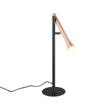 Trio FIATO asztali lámpa, fém, fekete, barna, LED, 3W, 400lm, 2300K+3000K+4000K - Trio-552010165