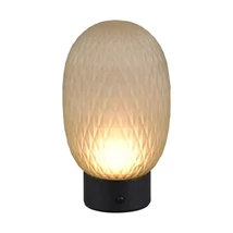Trio FACETTE asztali lámpa fém, üveg, fekete, zöld, LED, 1W, 140lm, 3000K - 564210115
