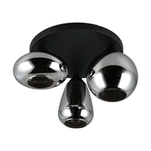 Trio LUMINA mennyezet lámpa fém, üveg, fekete, króm, E14 - 617030332