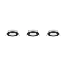 Trio HIMAL beépíthető spot fém, műanyag, fekete, LED, 3x 3.5W, 2700-4000K, 3x 450Lm, IP65 - 635110302
