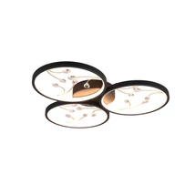 Trio GROOVY mennyezet lámpa fém, fekete, LED, 3000K, 30W, 3600lm - 642110332
