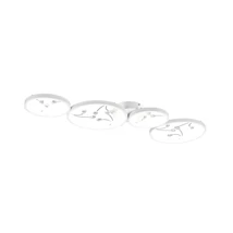 Trio GROOVY mennyezet lámpa fém, fehér, LED, 4000K, 37W, 4800lm - 642110431
