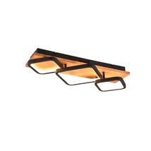 Trio RAMA mennyezet lámpa fém, fa, fekete, barna, LED, 3000K, 32W, 3800lm - 643210332
