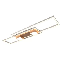 Trio ALBANY mennyezeti lámpa, fém, barna, fehér, LED, 37W, 4300lm, 2700K-6500K - Trio-647710465