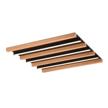 Trio FONTANA mennyezeti lámpa, fém, fa, fekete, barna, LED, 22W, 2450lm, 3000K - Trio-648914532