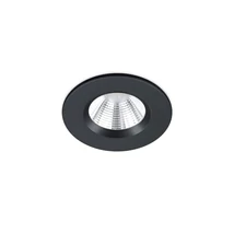Trio ZAGROS fürdőszobai beépíthető szpot lámpa fém, fekete, LED, 3000K, 5.5W, 345lm, IP65 - 650710132