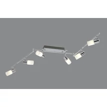 Trio CLAPTON szpot lámpa fém, üveg, króm, fehér, LED, 3000K, 6x4.3W, 2580lm - 821410605