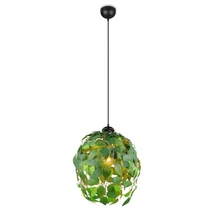 Trio LEAVY függeszték, fém, műanyag, fekete, zöld, E27 - Trio-R10461915