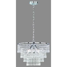Trio ORIENT függeszték fém, akrill, króm, áttetsző, E14 - R13473006