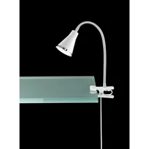 Trio ARRAS csíptetős asztali lámpa műanyag, fém, fehér, króm, LED, 3000K, 4W, 400lm - R22711101