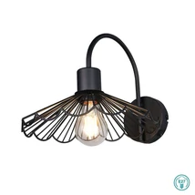 Trio MARGARITA fali lámpa fém, fekete, E27 - R26431732