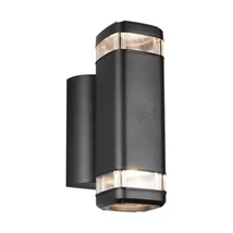 Trio BARCELOS kültéri fali lámpa fém, fekete, GU10, IP44 - R26446232