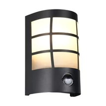Trio SINTRA kültéri fali lámpa fém, üveg, fekete, fehér, E27, IP44 - R26459132