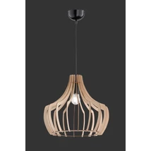 Trio WOOD függeszték fém, fa, fekete, barna, E27 - R30253830