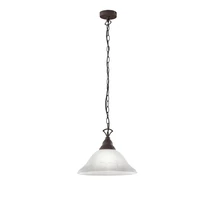 Trio COUNTRY függeszték fém, üveg, rozsdaszín, fehér, E27 - R30871024