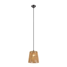 Trio HOLM függeszték műanyag, papír, fekete, barna, E27 - R31041026