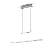 Trio MILOS függeszték fém, üveg, nikkel, áttetsző, LED, 3000K, 4x5W, 2200lm - R32004107