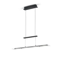 Trio MILOS függeszték fém, üveg, fekete, áttetsző, LED, 3000K, 4x5W, 2200lm - R32004132