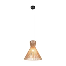 Trio ROSALIE függeszték fém, papír, fekete, barna, E27 - R36191036
