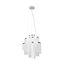 Trio POMP függeszték metal, acrill, króm, áttetsző, LED, 2700K - 6500K, 30W, 4300lm - R37341106