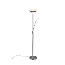 Trio ORSON állólámpa fém, üveg, nikkel, fehér, LED, 3000K, 1x28W, 3200lm, 1x6W, 600lm - R40073507