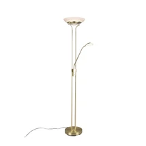 Trio ORSON állólámpa fém, üveg, sárgaréz, fehér, LED, 3000K, 1x28W, 3200lm, 1x6W, 600lm - R40073508