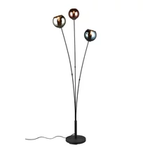Trio SHELDON állólámpa fém, üveg, fekete, többszínű, E14 - R41303017