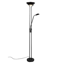 Trio SPOCK állólámpa, fém, üveg, fekete, fehér, LED, 19W+5W, 2200lm+500lm, 3000K - Trio-R42292132