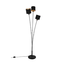 Trio TOMMY állólámpa fém, szövet, fekete, E14 - R46333979