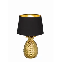 Trio PINEAPPLE asztali lámpa kerámia, szövet, arany, fekete, E27 - R50431079