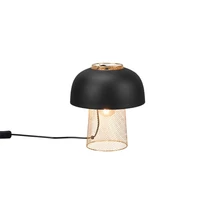 Trio PUNCH asztali lámpa fém, arany, fekete, E27 - R50811032