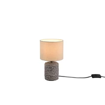Trio MALA asztali lámpa szövet, barna, E14 - R50941044